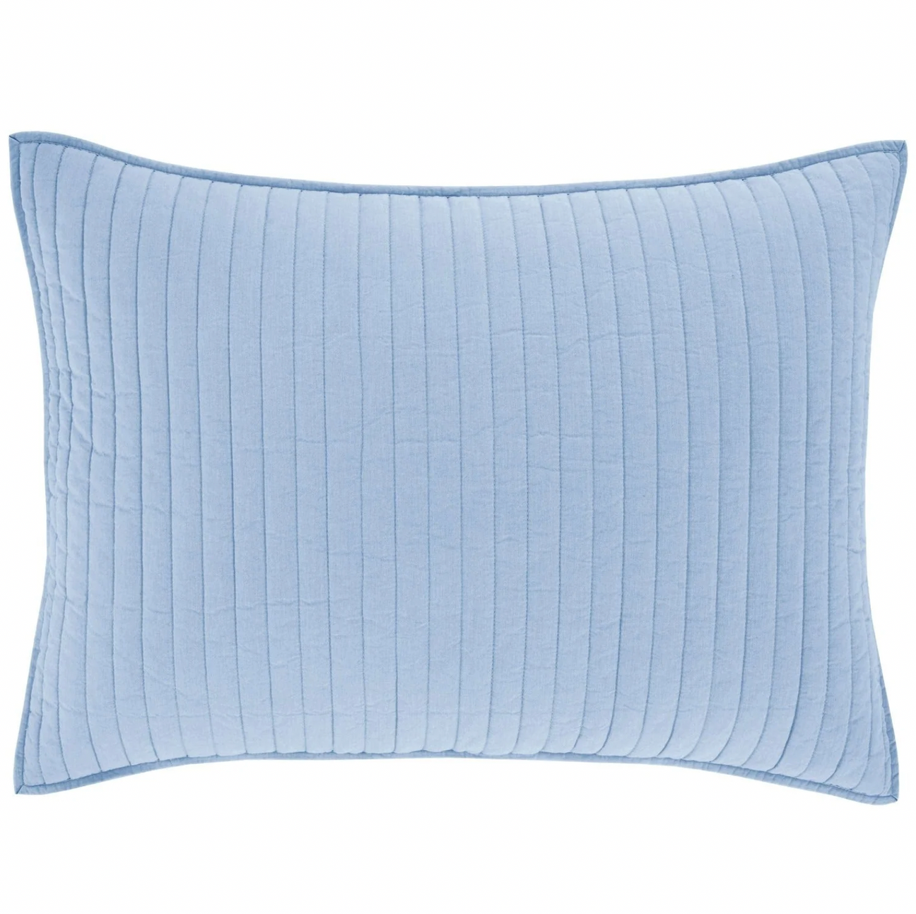 Pine Cone Hill Cozy Cotton French Blue Quilted Sham