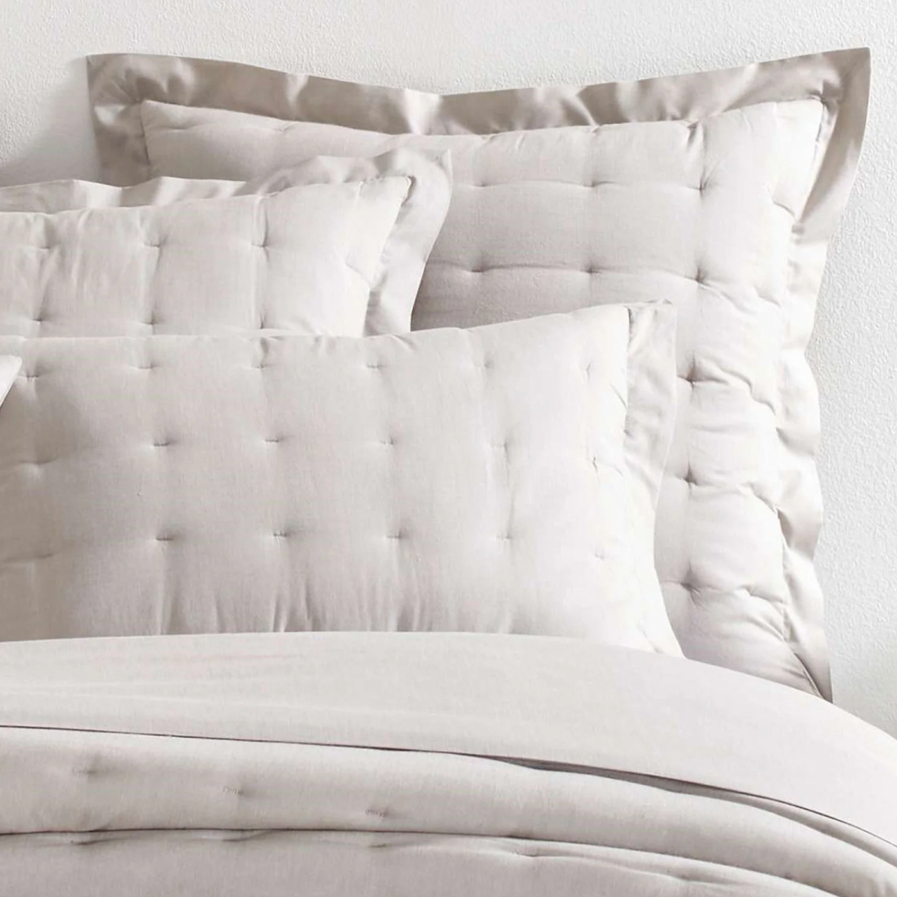 Pine Cone Hill Cozy Cotton Dove Grey Puff Sham