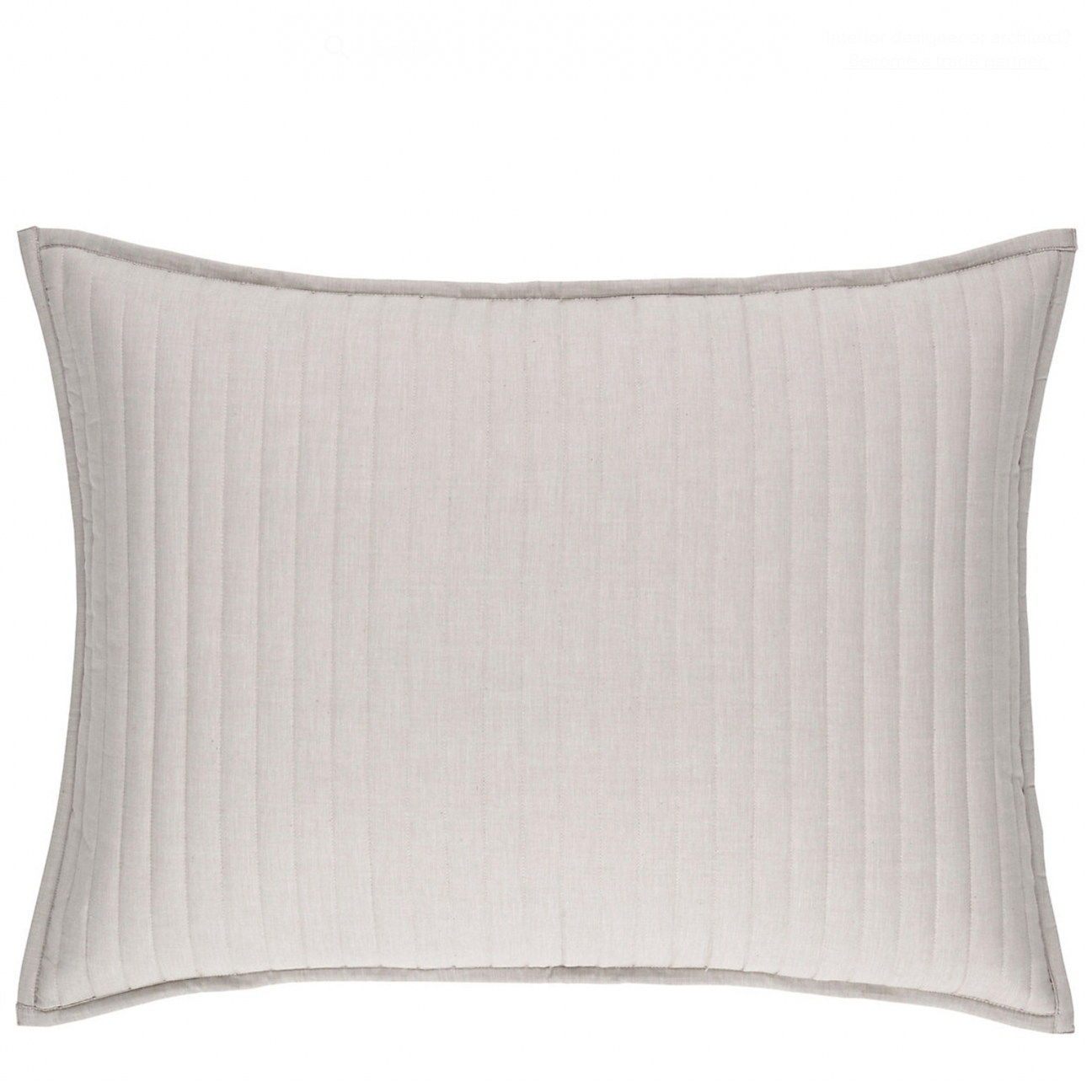 Pine Cone Hill Cozy Cotton Dove Grey Quilted Sham