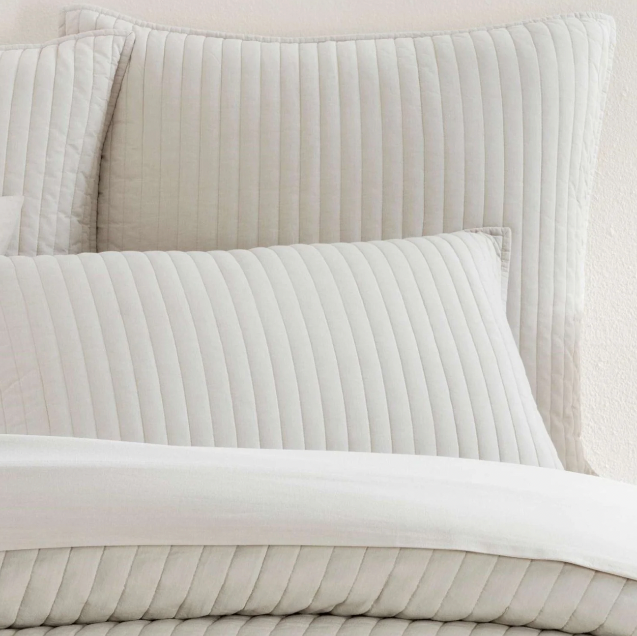 Pine Cone Hill Cozy Cotton Natural Quilted Sham