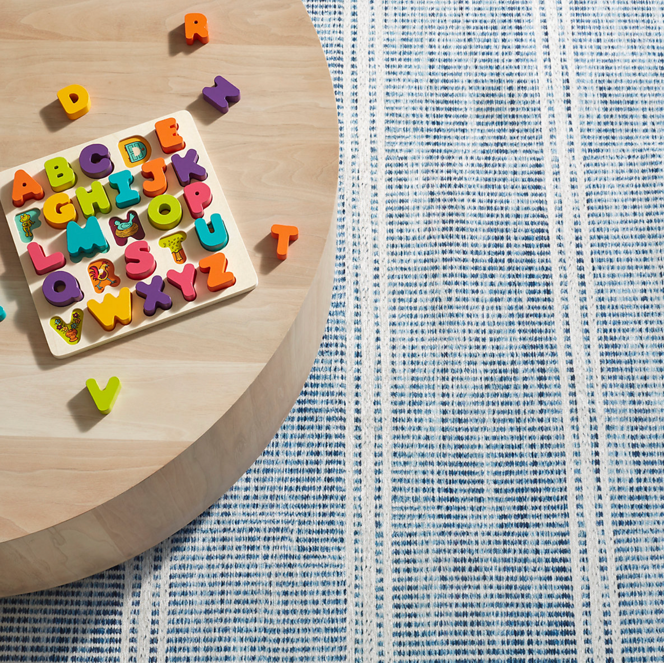 Dash & Albert Malta Washable Rug, Blue