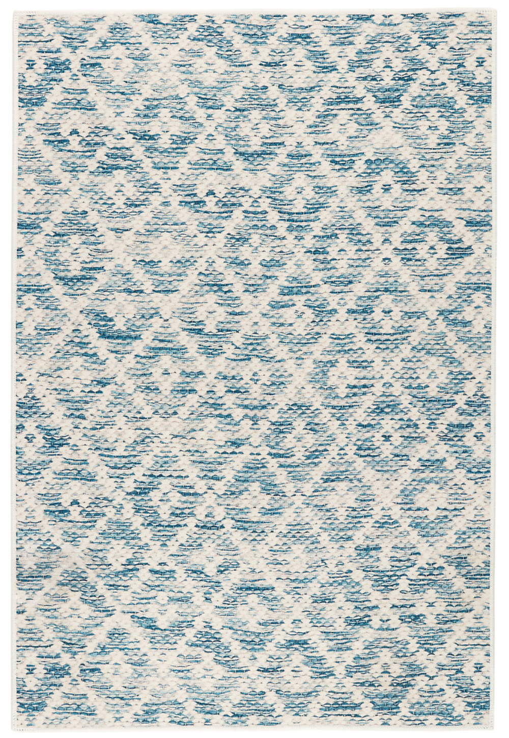 Dash & Albert Melange Diamond Blue Washable Rug