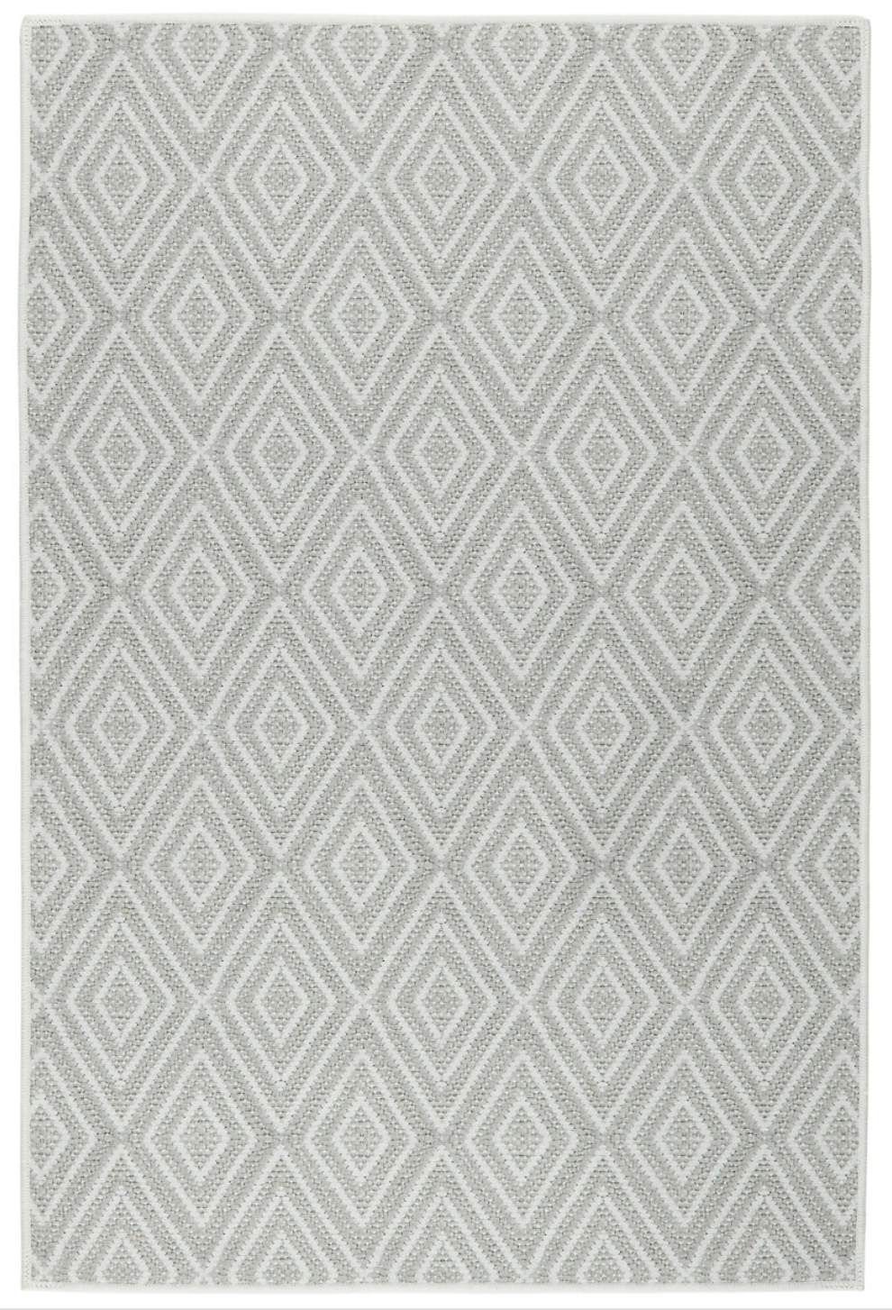 Dash & Albert Diamond Platinum/White Washable Rug