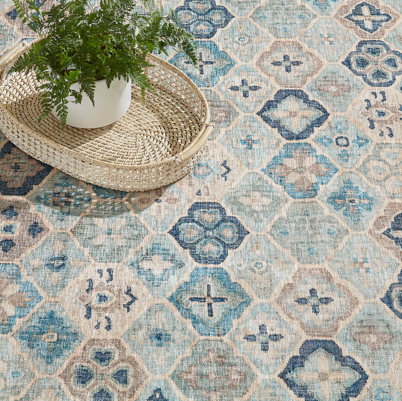 Dash & Albert Pali Blue Washable Rug