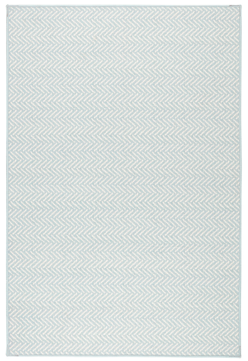 Dash & Albert Herringbone Washable Rug, Swedish Blue