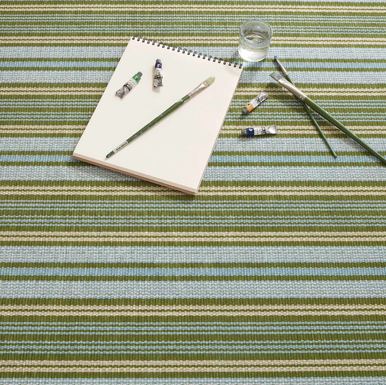 Dash & Albert Caravan Stripe Multi Washable Rug