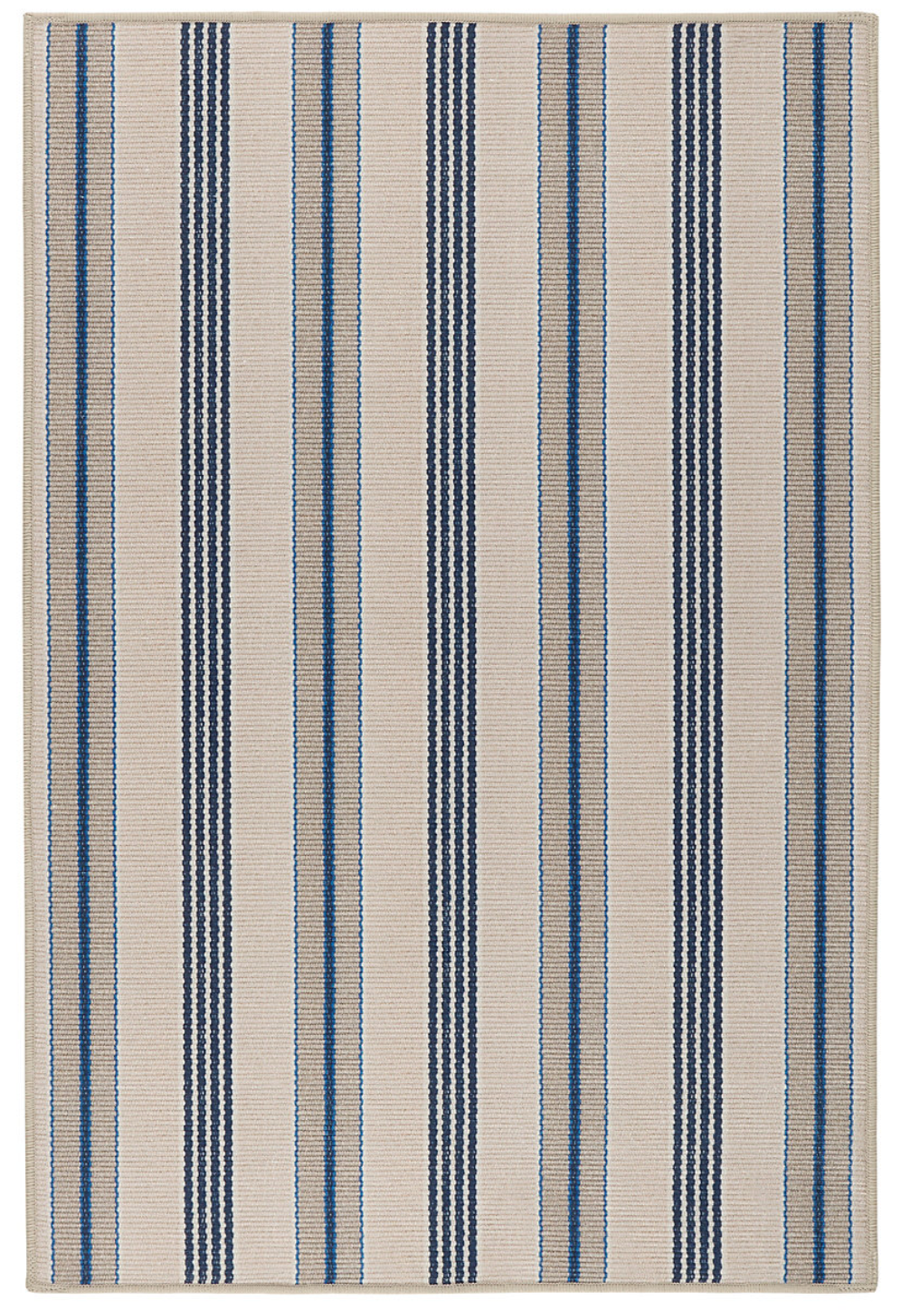 Dash & Albert Nimes Ticking Neutral Washable Rug