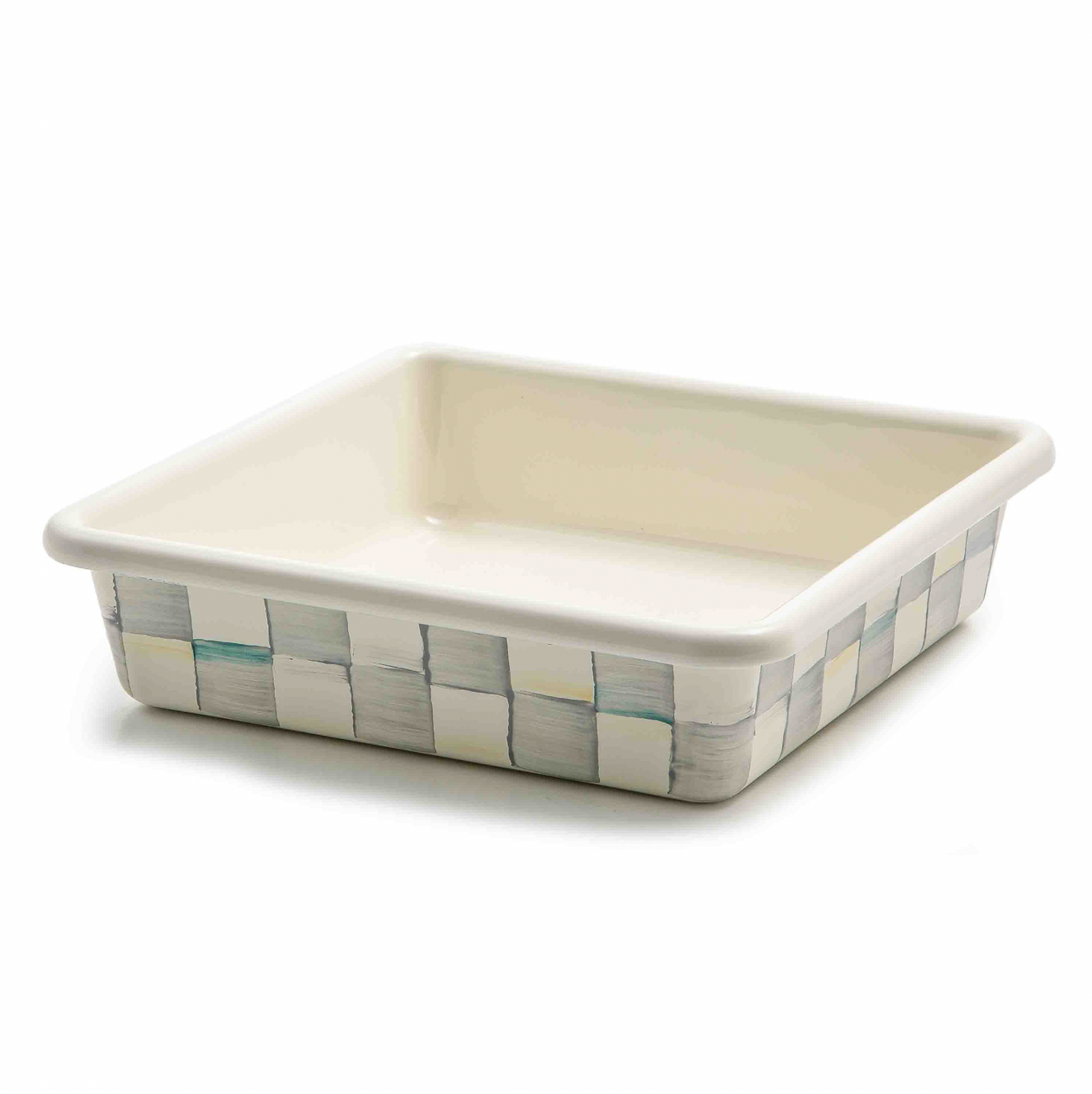 MacKenzie Childs Sterling Check Enamel Baking Pan - 8"