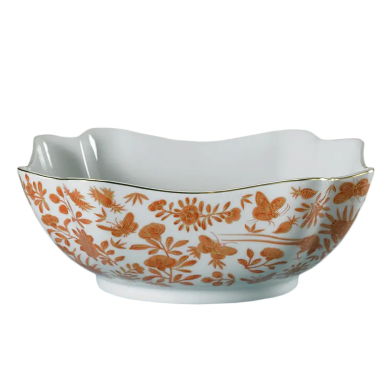 Mottahedeh Sacred Bird & Butterfly Large Square Bowl