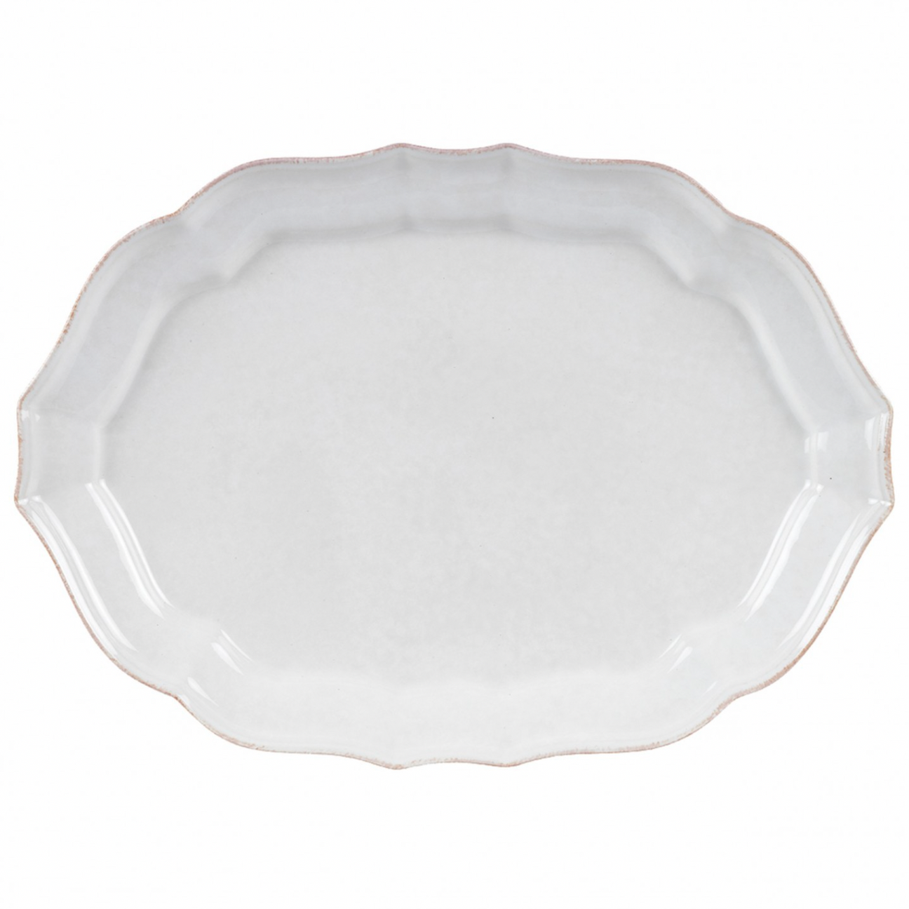 Casafina Impressions 18" Oval Platter, White