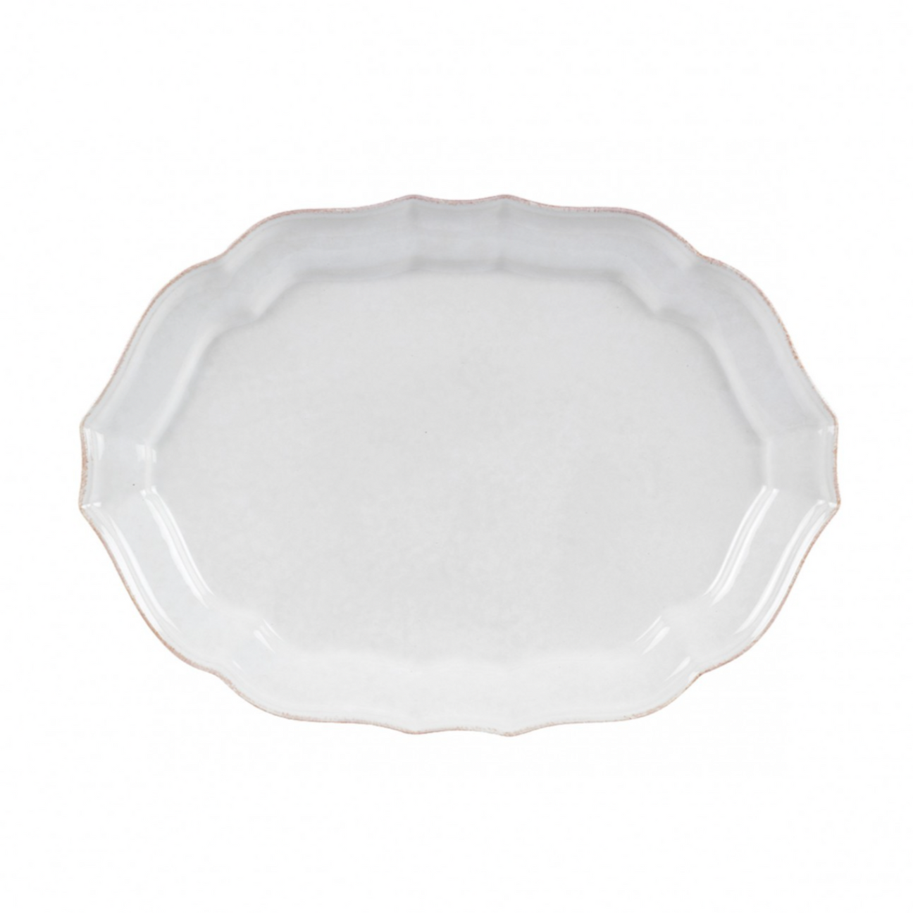 Casafina Impressions 14" Oval Platter, White