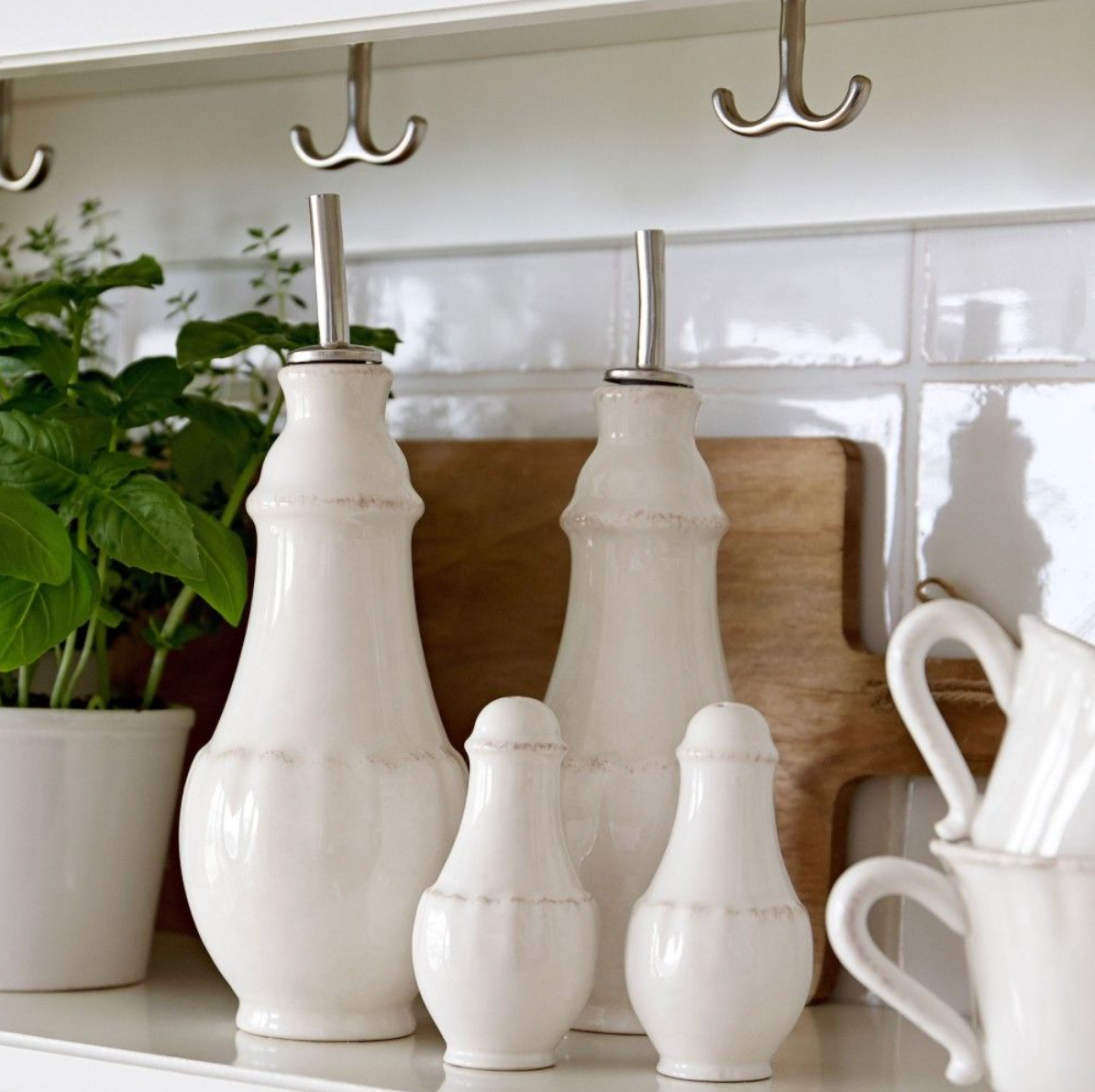 Casafina Impressions Salt and Pepper Shakers, White