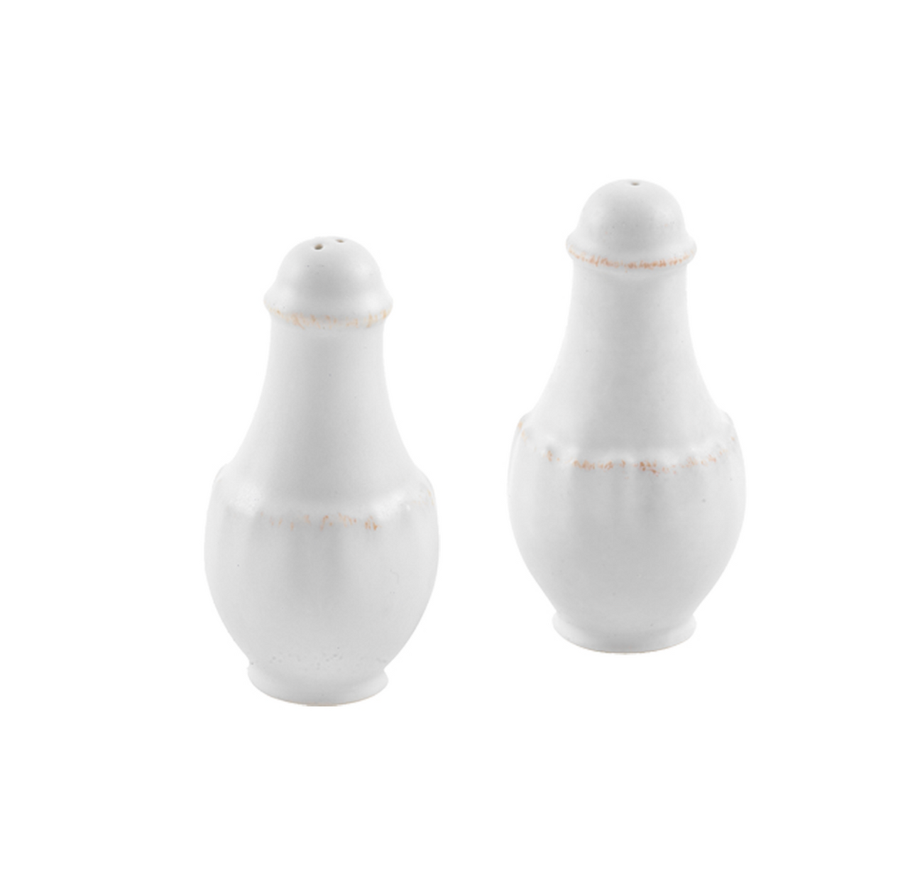 Casafina Impressions Salt and Pepper Shakers, White