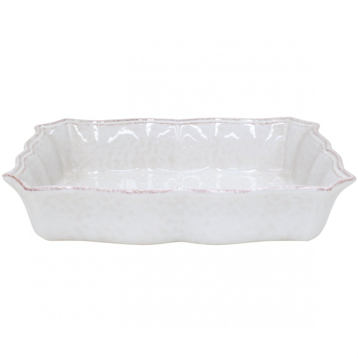 Casafina Impressions Rectangular Baker, White
