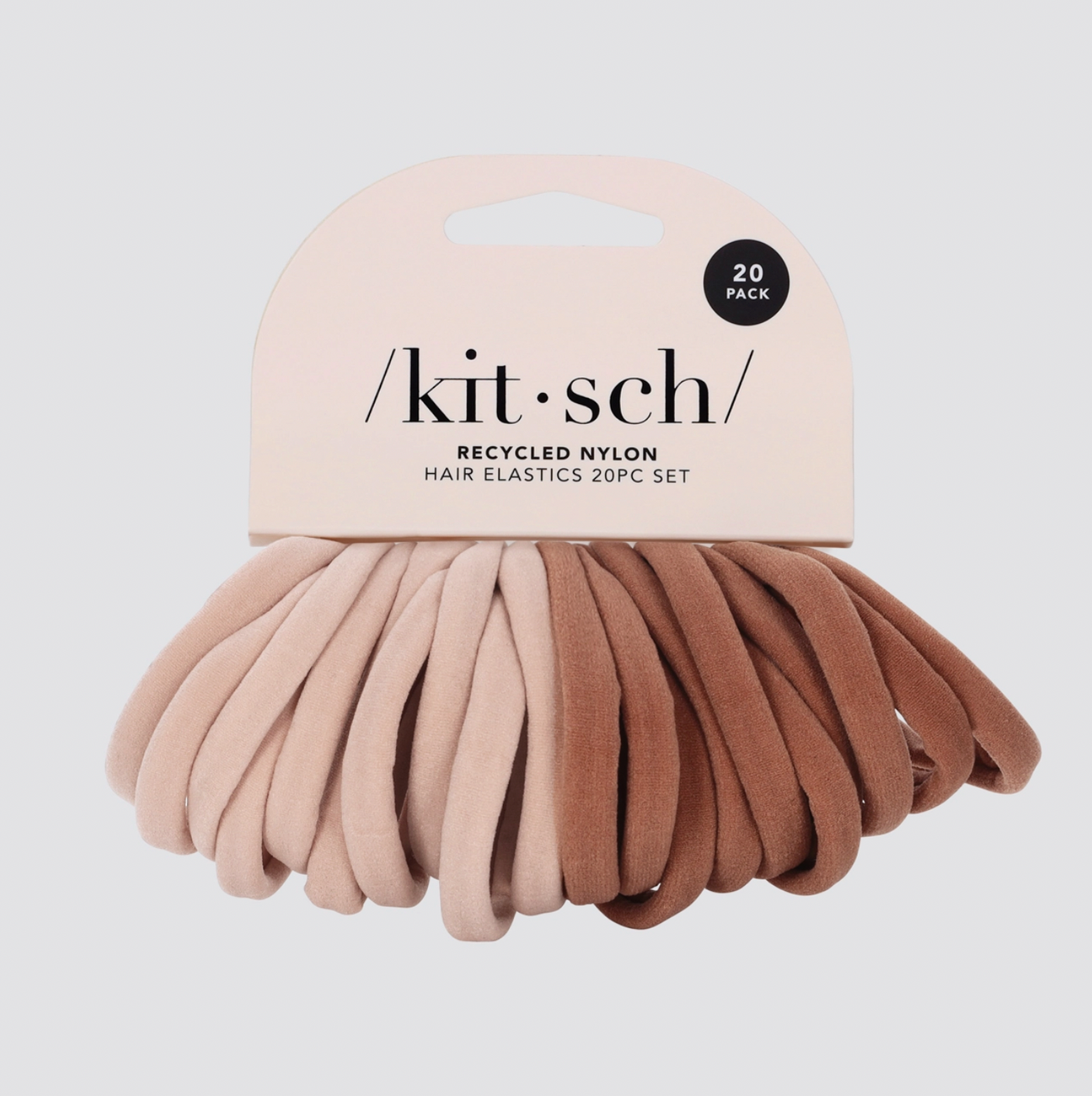 Neutral Nylon Elastics Hair Ties - Set of 20