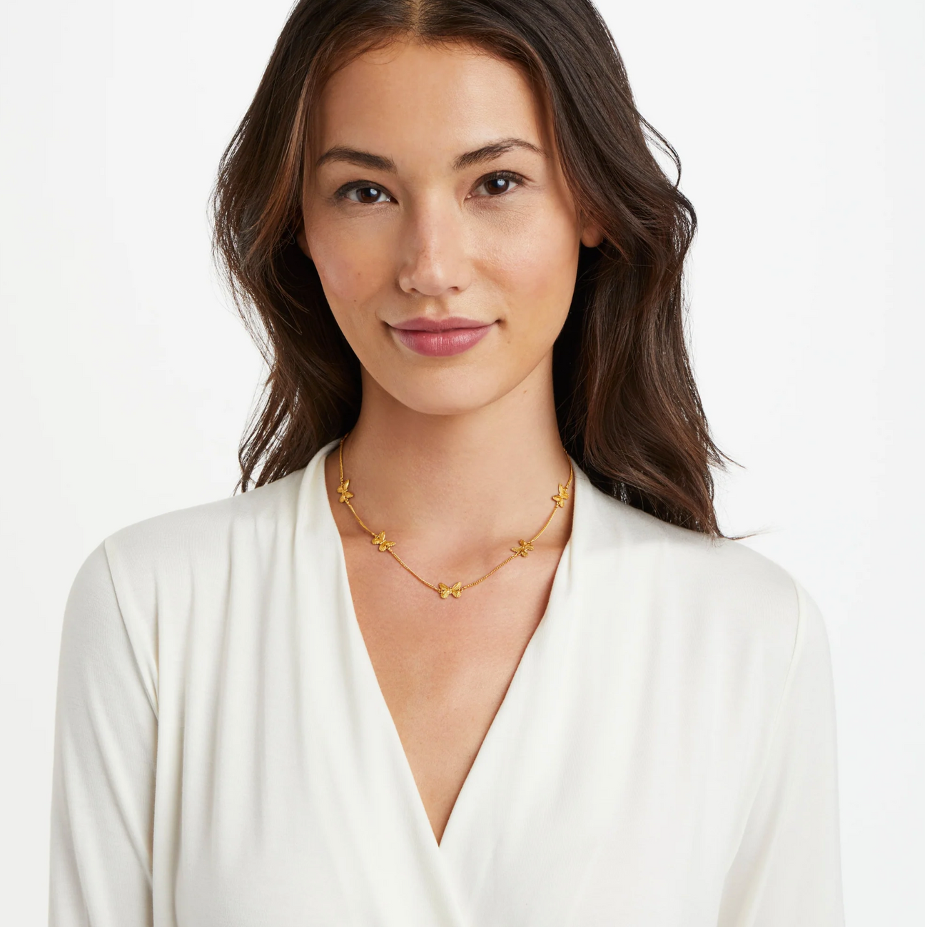 Julie Vos Butterfly Delicate Station Necklace