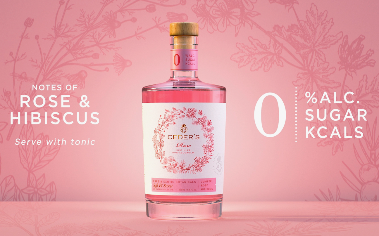 Ceder's Pink Rose Non-Alcoholic Spirit