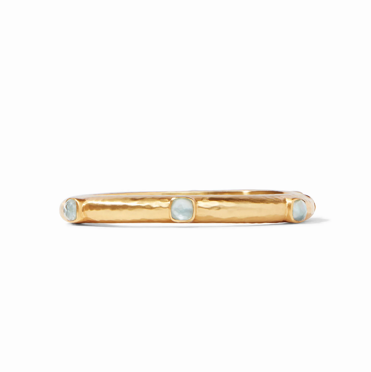 Julie Vos Catalina Hinge Bangle, Aquamarine Blue