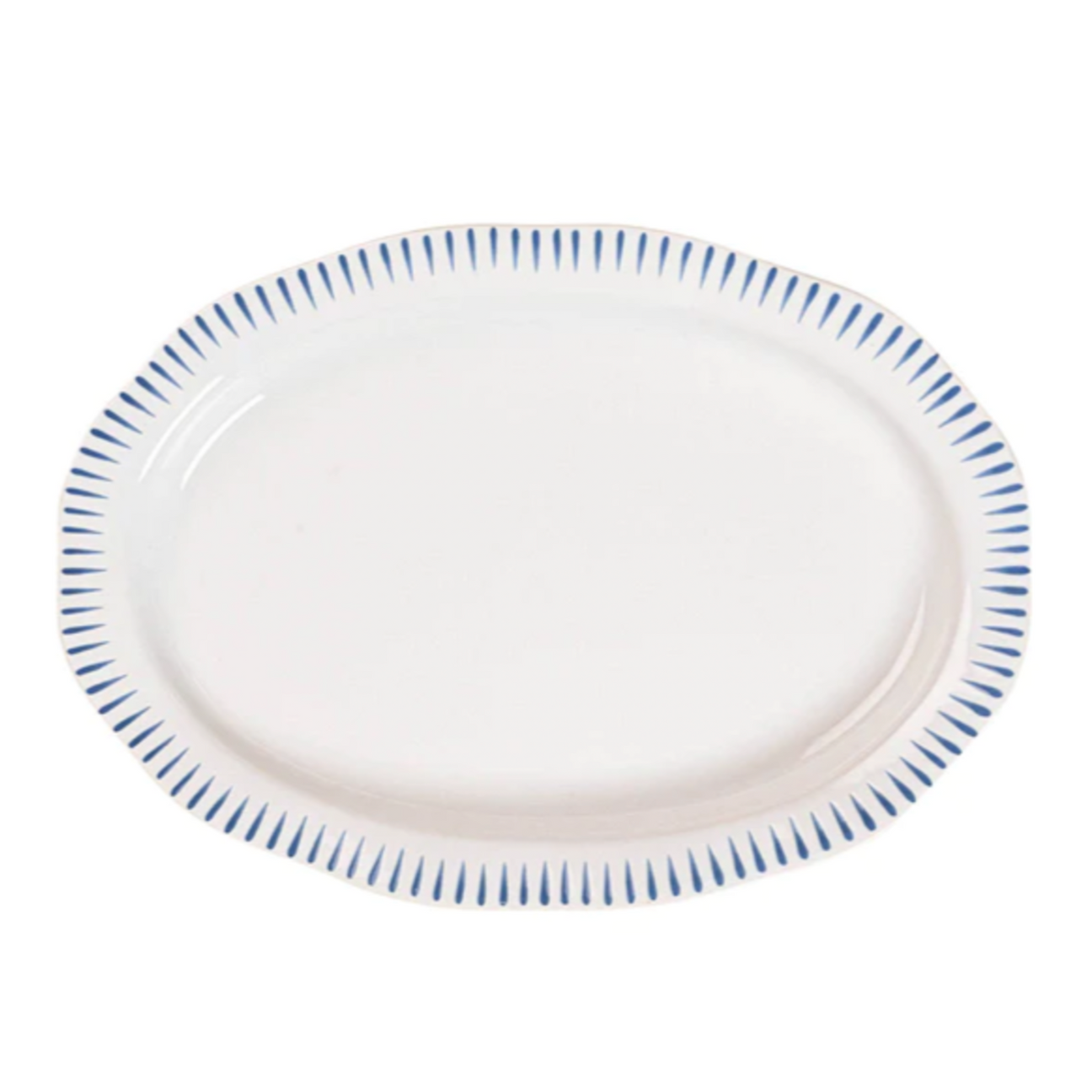 Juliska Sitio Stripe Delft Blue 17" Serving Platter