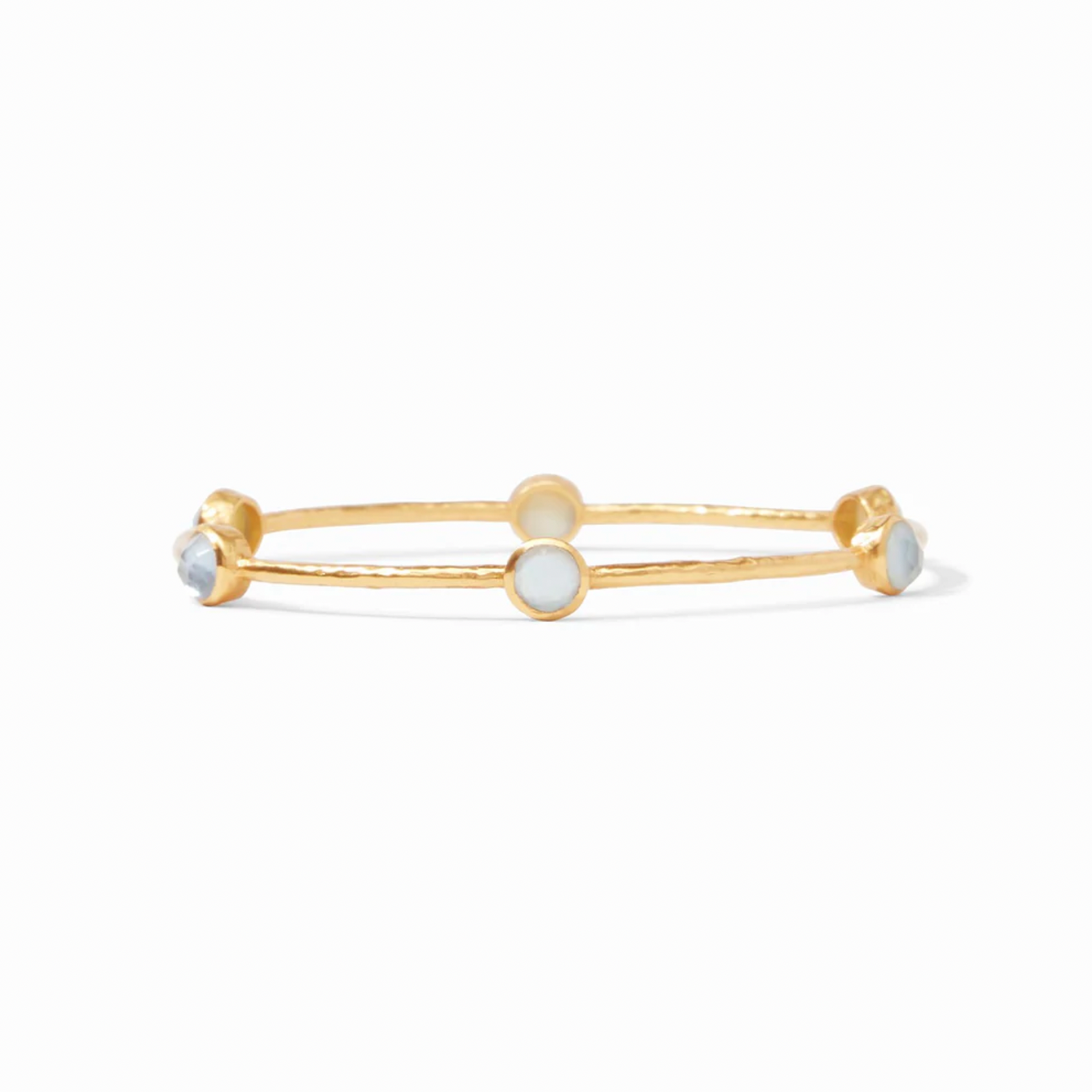 Julie Vos Milano Luxe Bangle, Chalcedony Blue