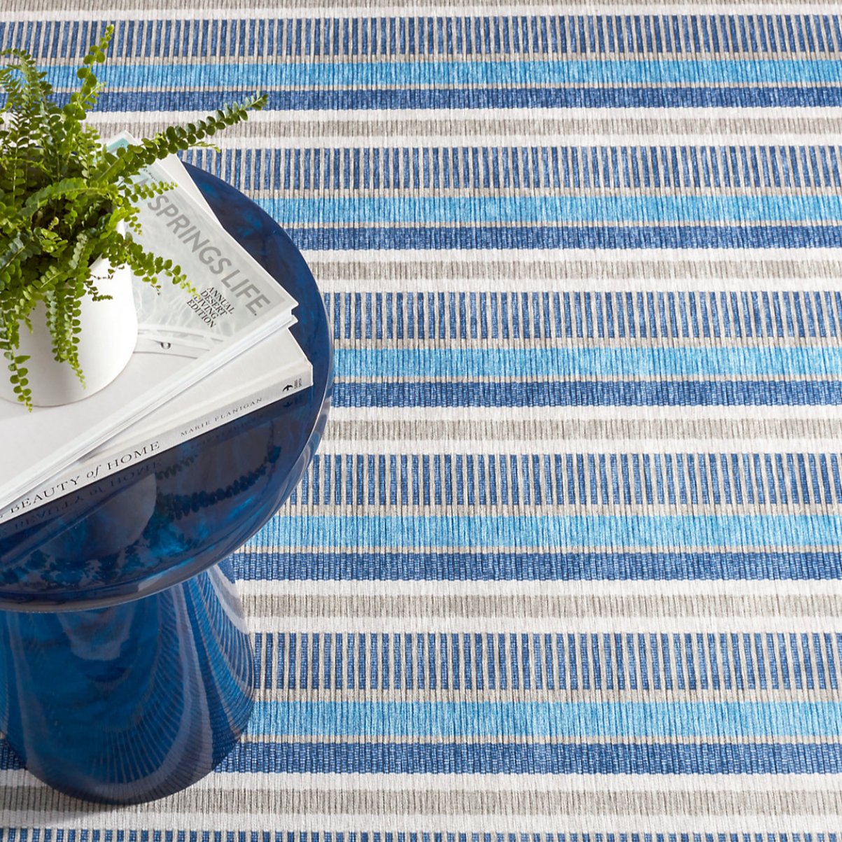 Dash & Albert Always Greener Washable Rug, Blue Grey