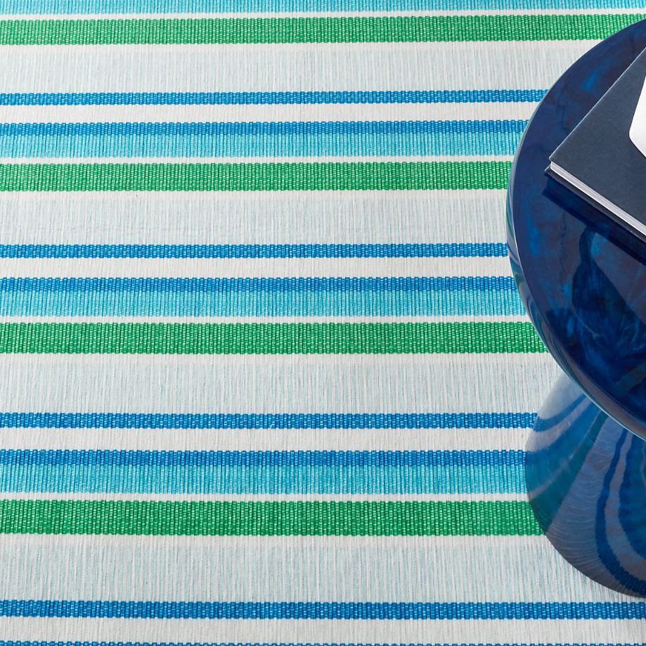 Dash & Albert Always Greener Washable Rug, Cobalt Green