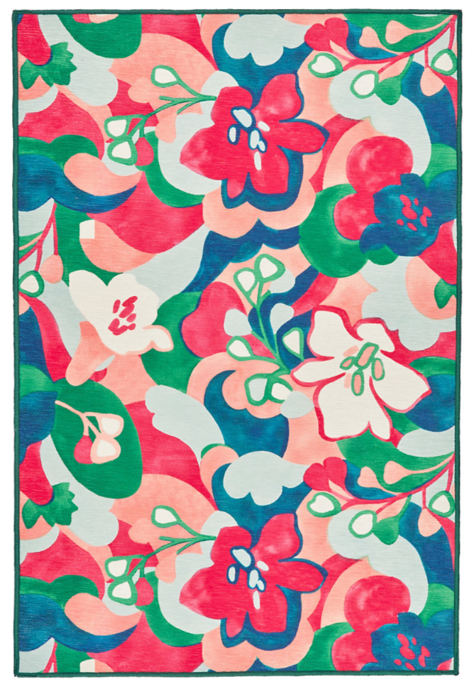 Dash & Albert Dreamy Daisies Multi Washable Rug