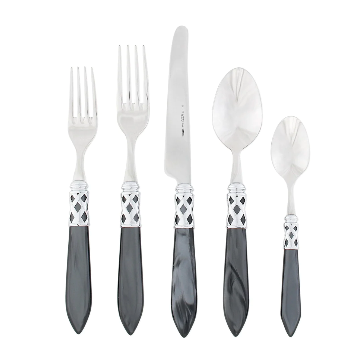 VIETRI Aladdin Brilliant & Charcoal Place Spoon