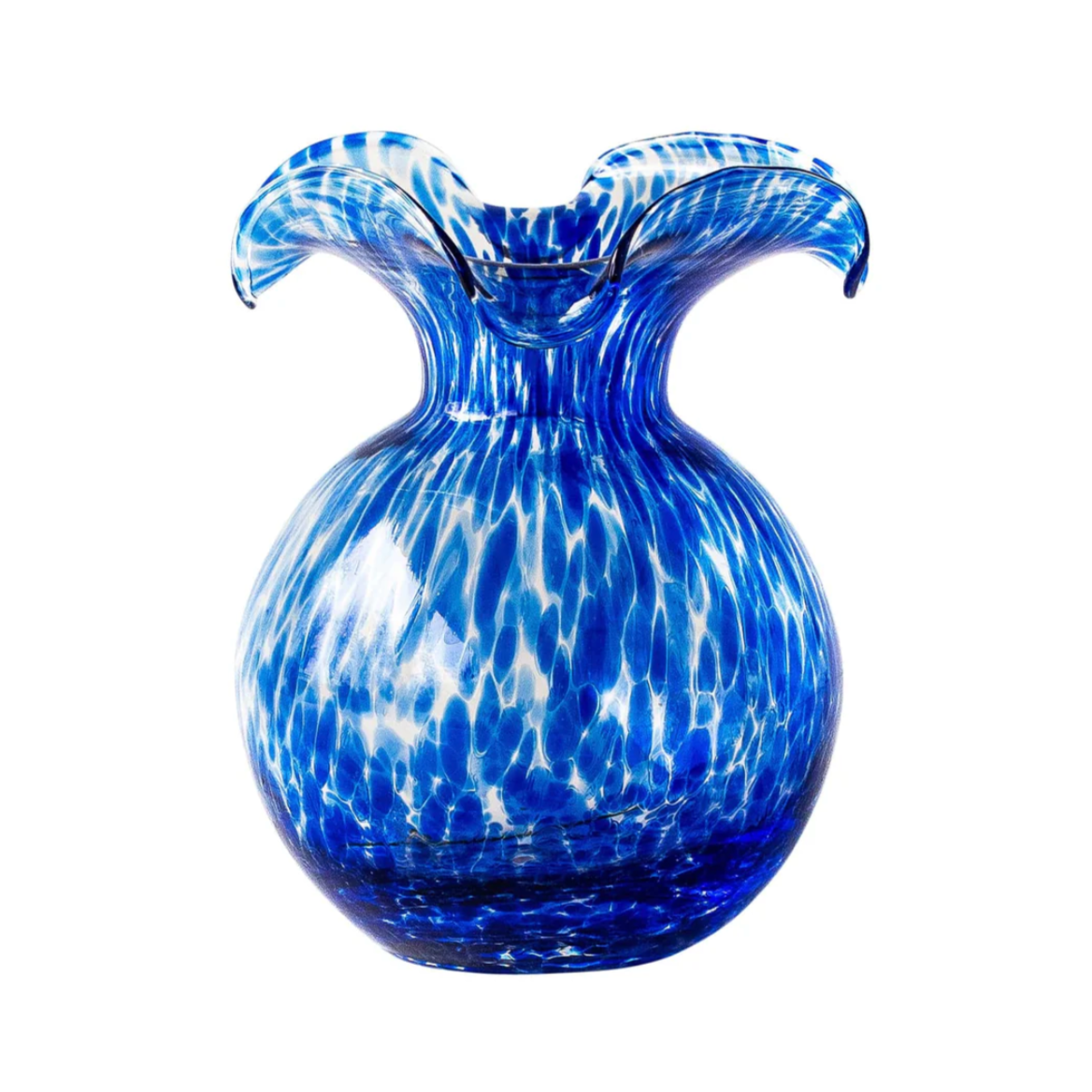 VIETRI Hibiscus Cobalt Tortoiseshell Vase, Small