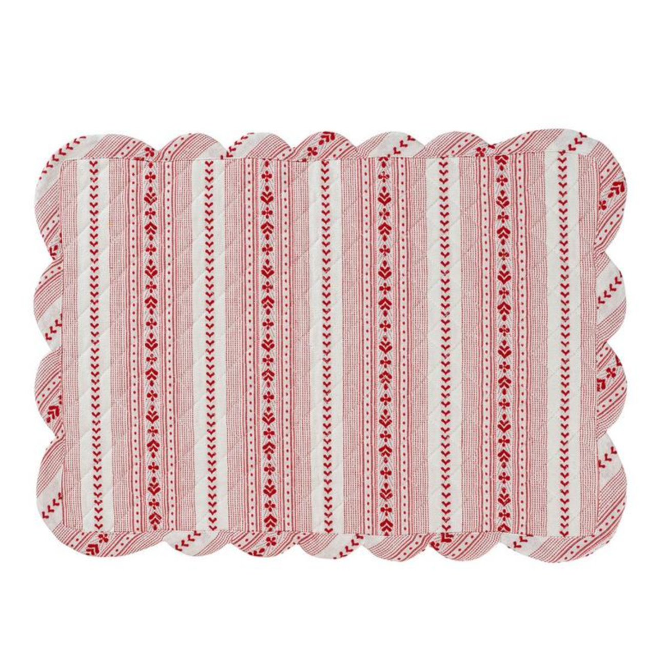 Juliska Villa Stripe Ruby Quilted Placemat