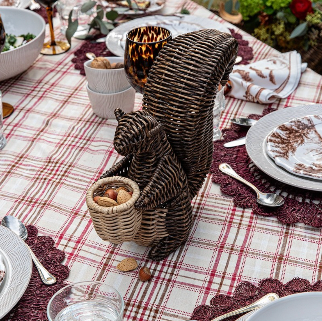 Juliska Devon Willow Squirrel Flameless Candle Holder