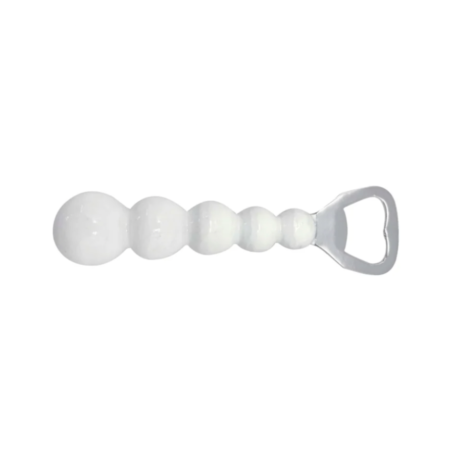 Pearled White Bottle Opener