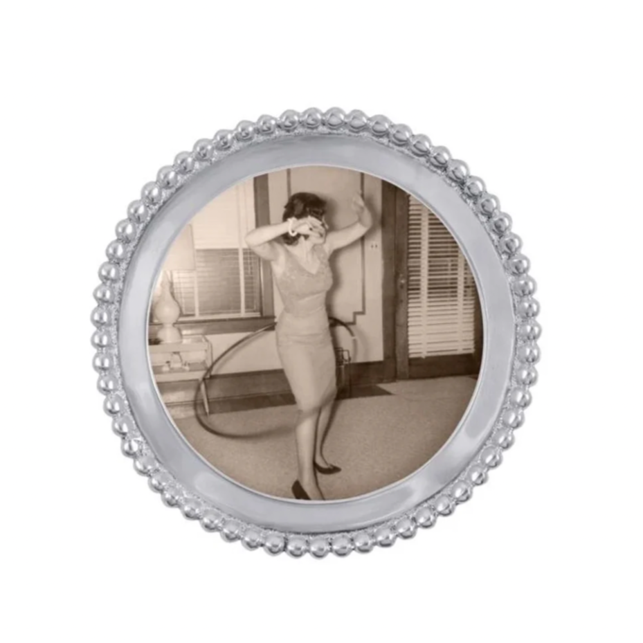 Mariposa Beaded Round Frame
