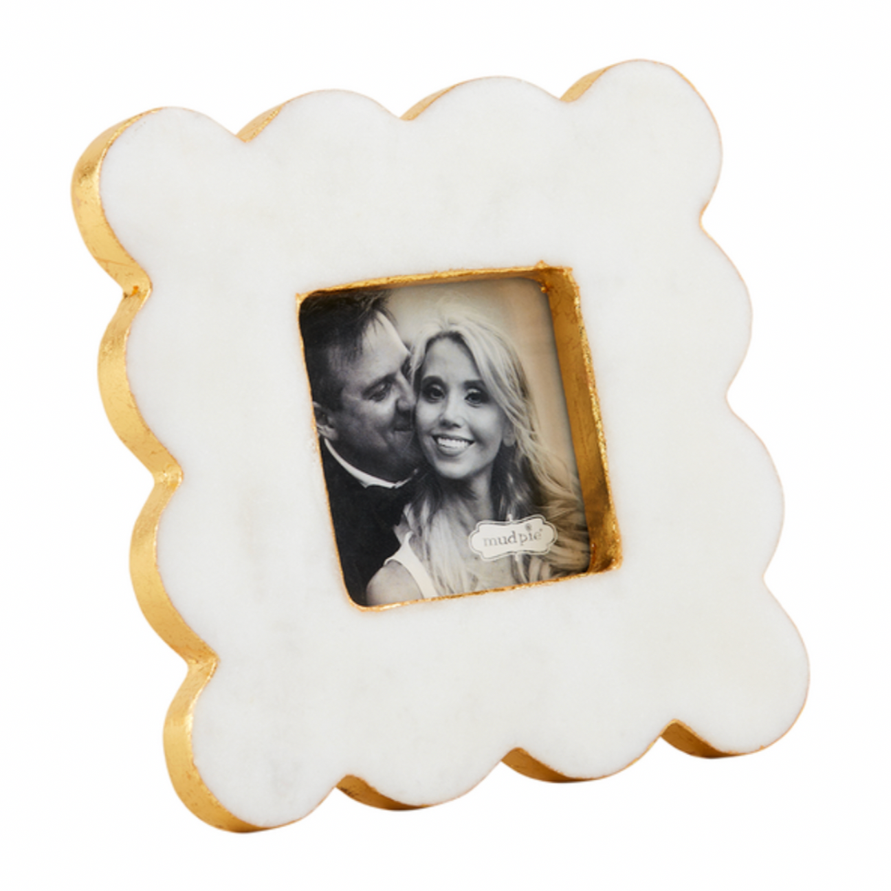 Scalloped Gold Edge Square Frame