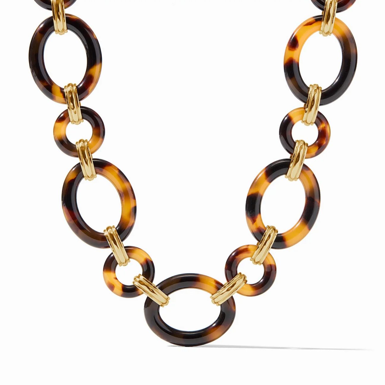 Julie Vos Madison Link Necklace, Tortoiseshell