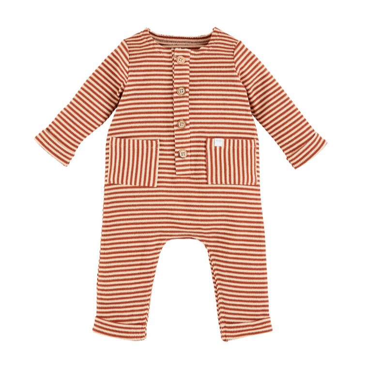 Brown Stripe Baby One-Piece