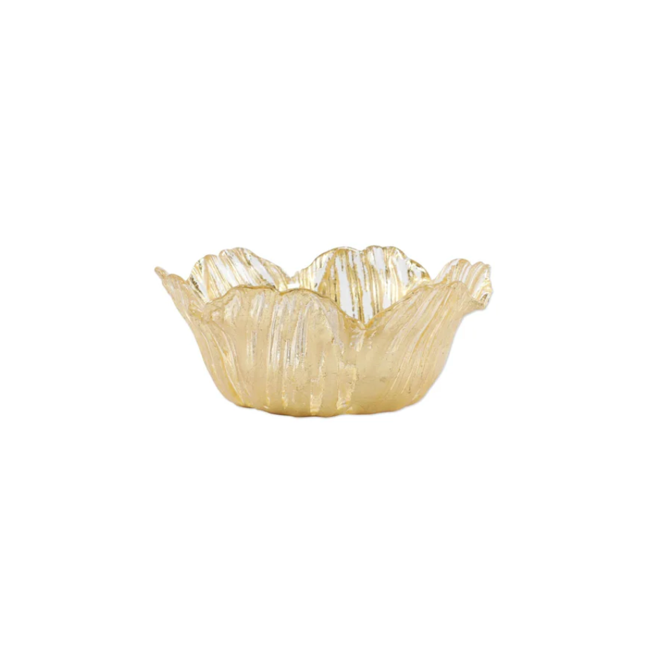 VIETRI Rufolo Glass Gold Flower Small Bowl