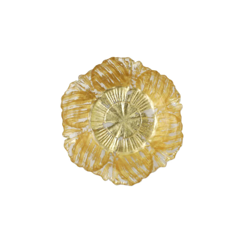 VIETRI Rufolo Glass Gold Flower Small Bowl