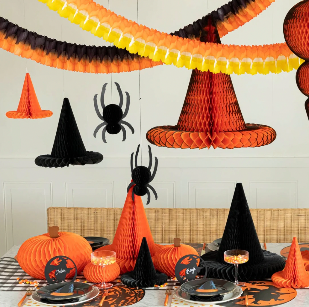 Honeycomb Pumpkins, Set of 3