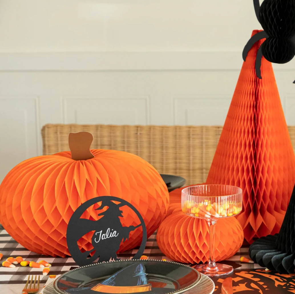 Honeycomb Pumpkins, Set of 3