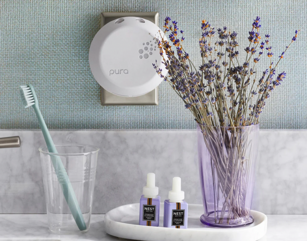Nest Cedar Leaf & Lavender Refill Duo for Pura Smart Home Fragrance Diffuser