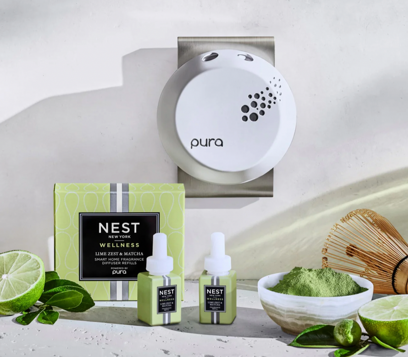 Nest Lime Zest & Matcha Refill Duo for Pura Smart Home Fragrance Diffuser