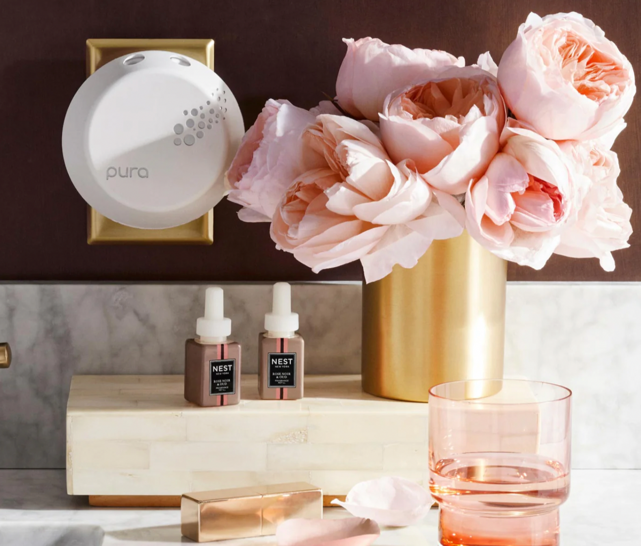 Nest Rose Noir & Oud Refill Duo for Pura Smart Home Fragrance Diffuser