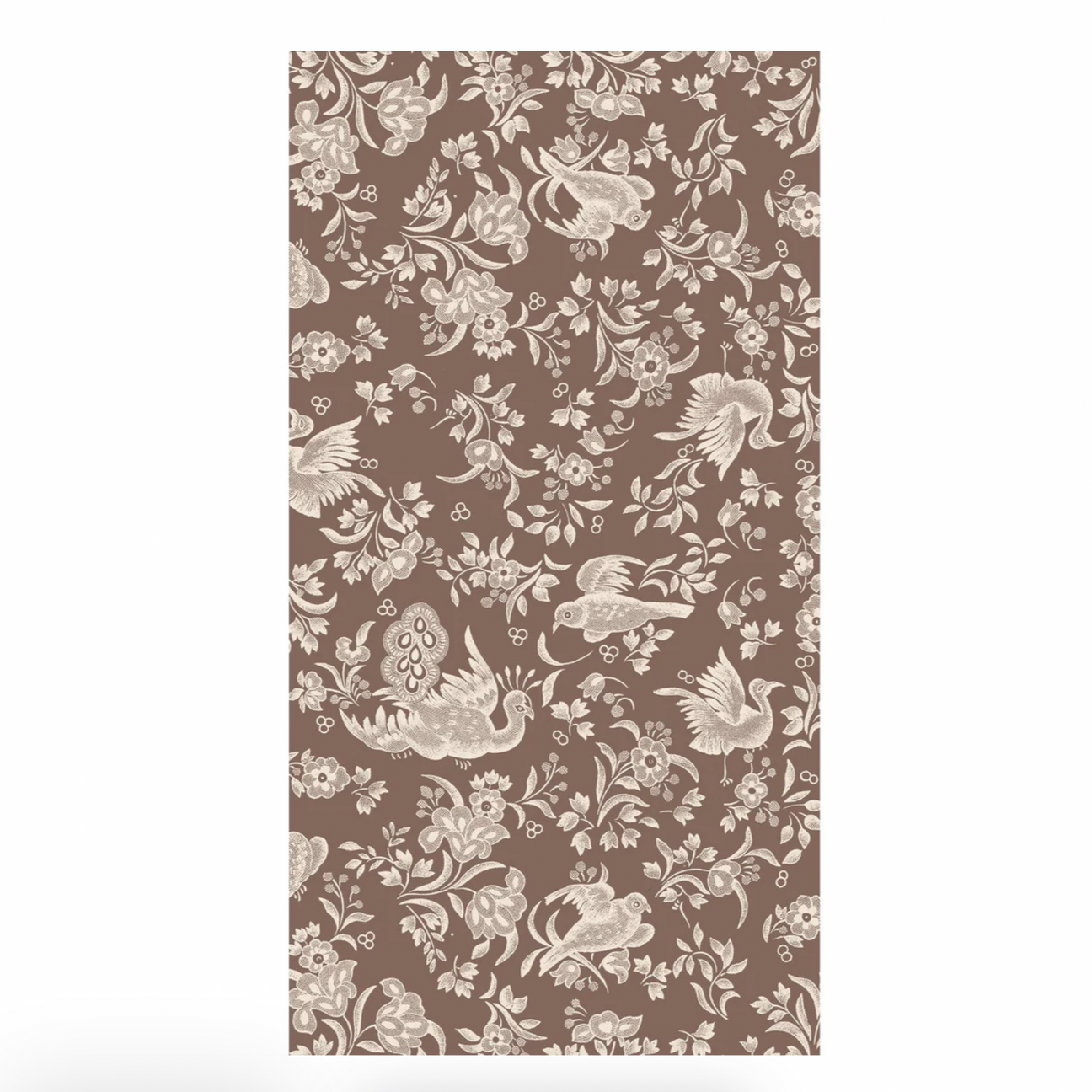 Brown Regal Peacock Guest Napkin