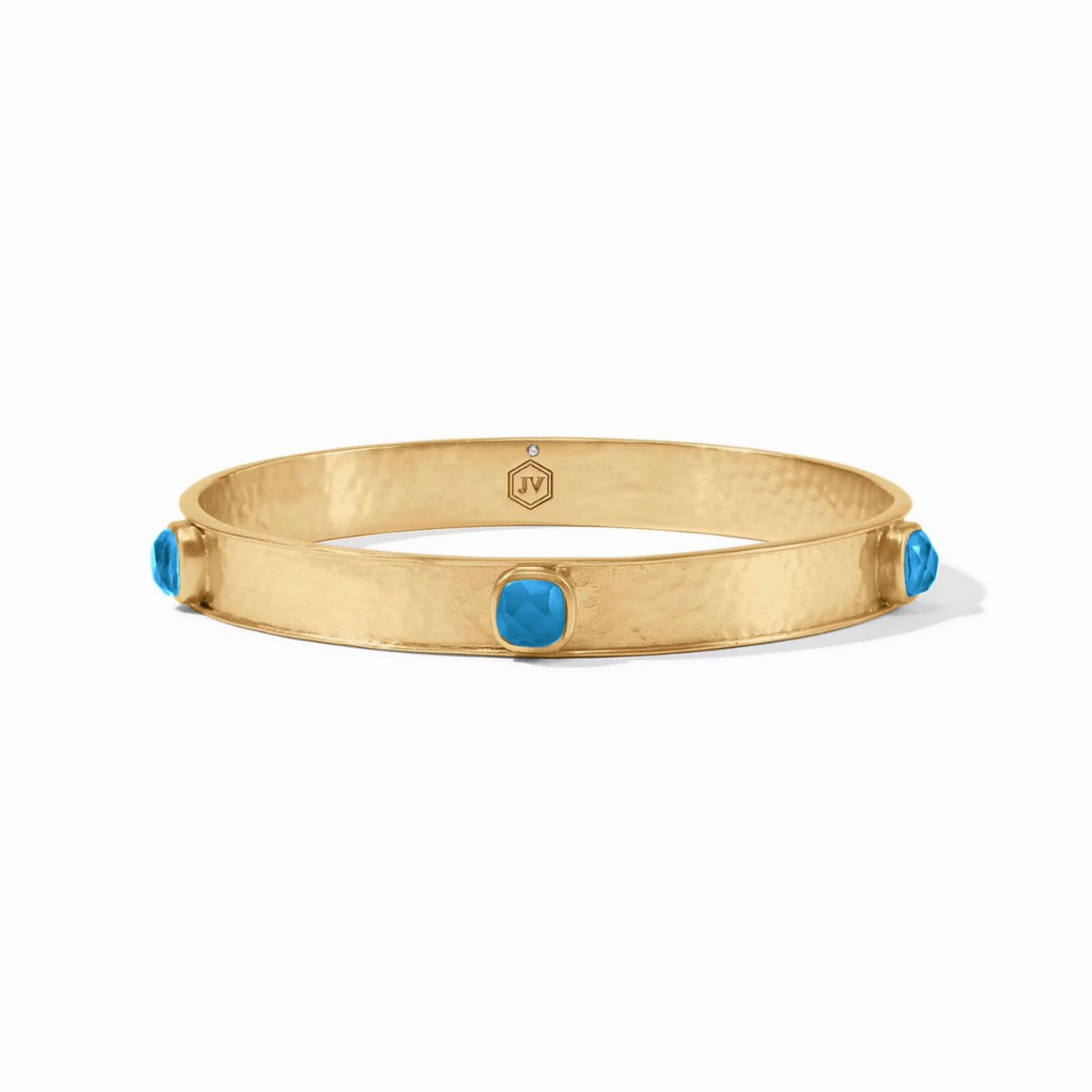 Julie Vos Catalina Stone Bangle, Iridescent London Blue