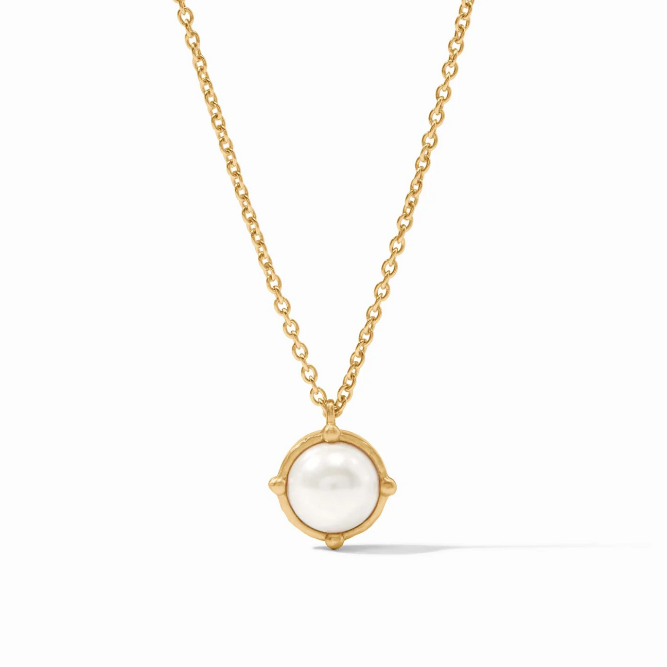 Julie Vos Honeybee Solitaire Necklace, Pearl