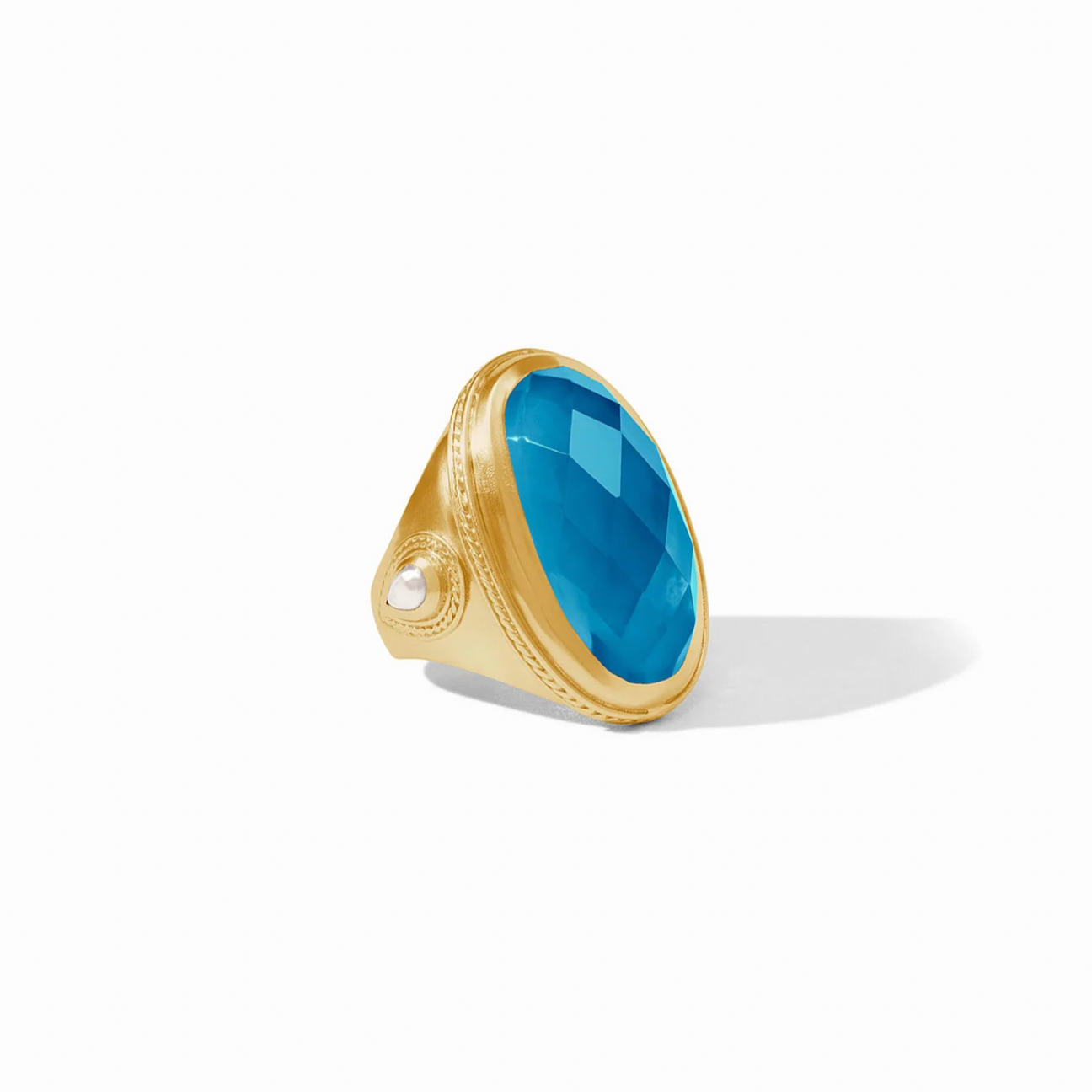 Julie Vos Cannes Statement Ring, Iridescent London Blue