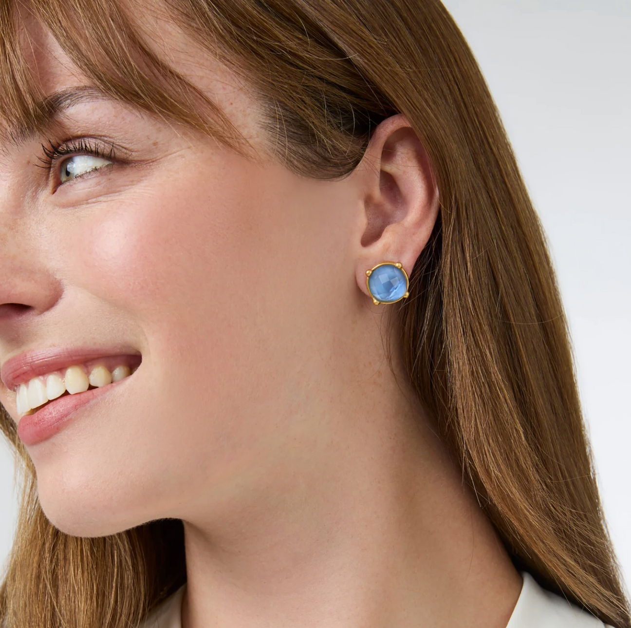 Julie Vos Honey Stud, Iridescent London Blue