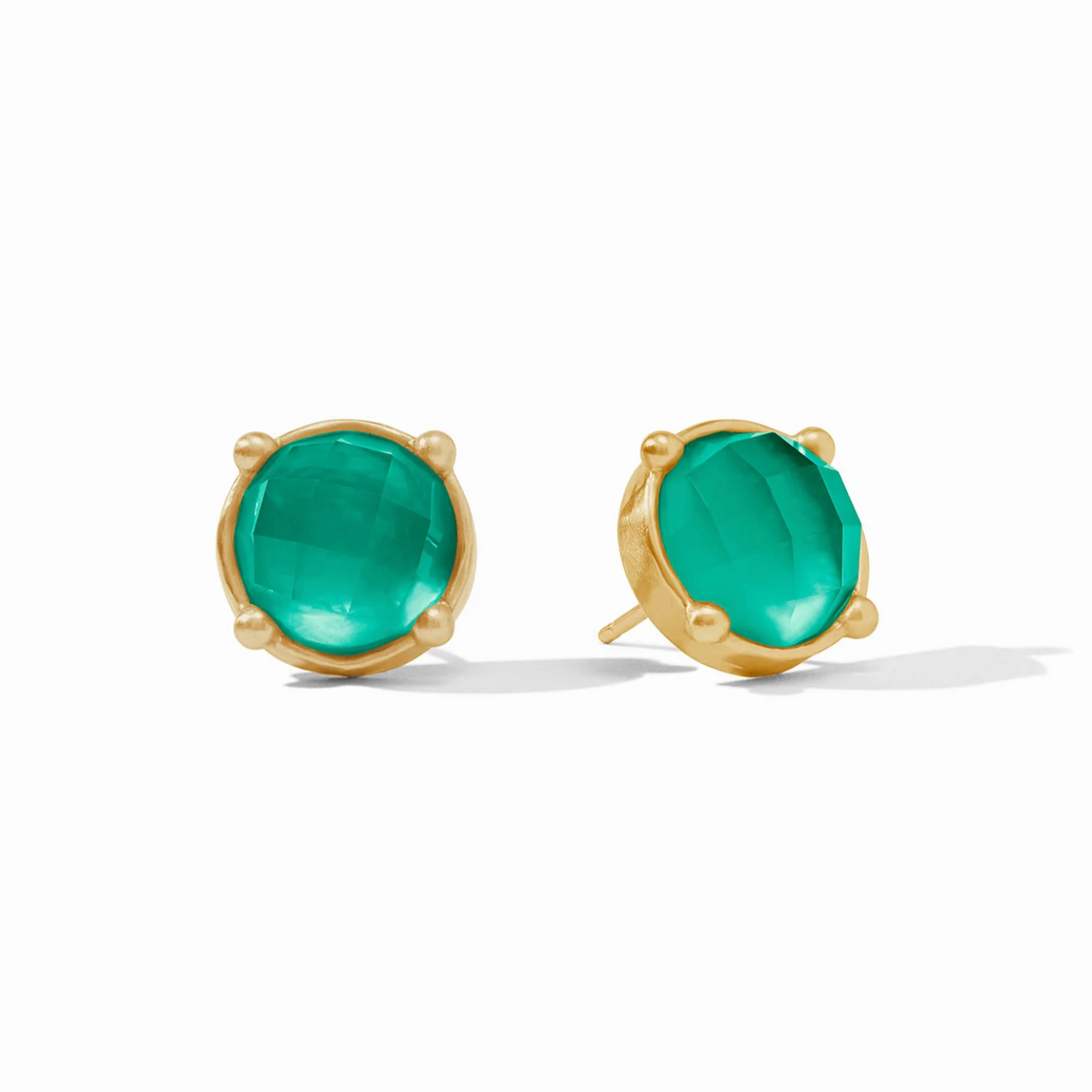 Julie Vos Honey Stud, Iridescent Emerald Green