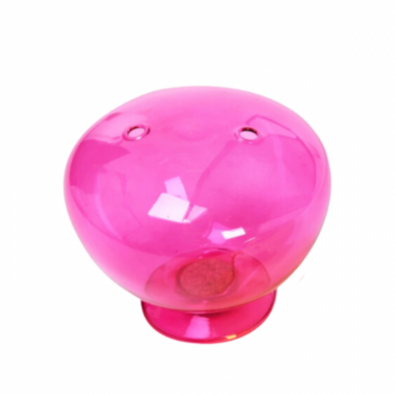 Pink Glass Match Holder and Strike